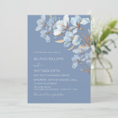 Blue Goud 3D Bloemen Kaart (Staand voorkant)