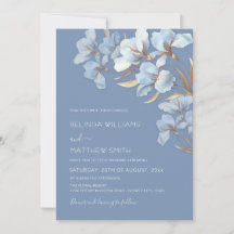 Blue Goud 3D Bloemen 