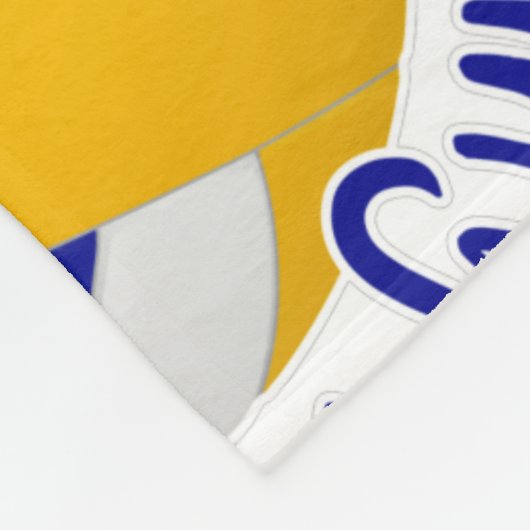 blue gouvolleybalhof gelukkig plaats typografie fleece deken (Hoek)