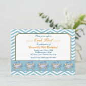 Blue Grab Parade Invitation Kaart (Staand voorkant)