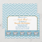 Blue Grab Parade Invitation Kaart (Voorkant / Achterkant)