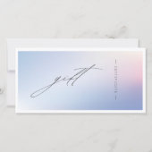 Blue Gradient Business Cadeaubon Kaart (Achterkant)