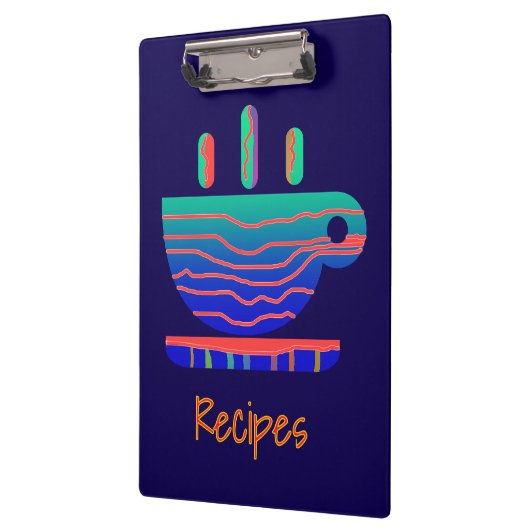 Blue Gradient Coffee Break Recepten Klembord (Links)