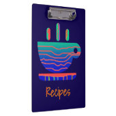 Blue Gradient Coffee Break Recepten Klembord (Rechts)