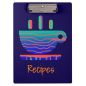 Blue Gradient Coffee Break Recepten Klembord (Voorkant)