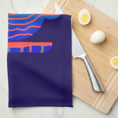 Blue Gradient Coffee Break Theedoek (Quarter Fold)