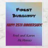 Blue Gradient Food and Beverage Label Set Wijn Etiket (Enkel label)