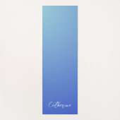 Blue Gradient Modern Minimal Script Type Yogamat (Voorkant)