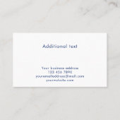 Blue Gradient Modern Stylish Custom Professional Visitekaartje (Achterkant)