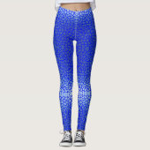 Blue Gradient Net Pattern 01 Bue Lines Leggings (Voorkant)