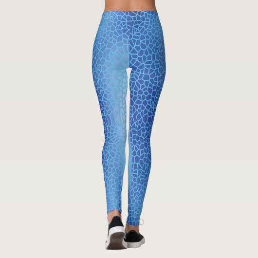 Blue Gradient Net Pattern 01 Leggings (Achterkant)