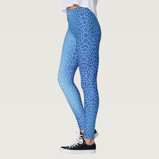 Blue Gradient Net Pattern 01 Leggings (Links)