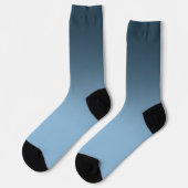 Blue Gradient Ombré Crew Sokken (Links)