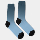 Blue Gradient Ombré Crew Sokken (Rechts)