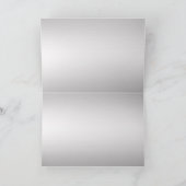 Blue Gradient Silver  Butterflies Wedding Bedankkaart (Binnen)