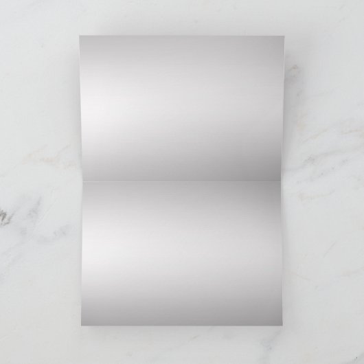 Blue Gradient Silver  Butterflies Wedding Bedankkaart (Binnen)