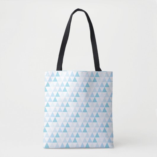 Blue Gradient Triangles Illustration Design Tote Bag (Voorkant)
