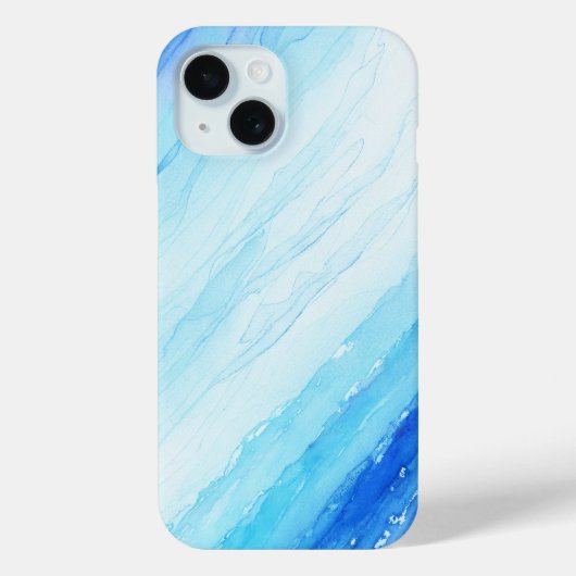 Blue Gradient Waterverf Abstracte telefoonhoes Case-Mate iPhone Case (Achterkant)