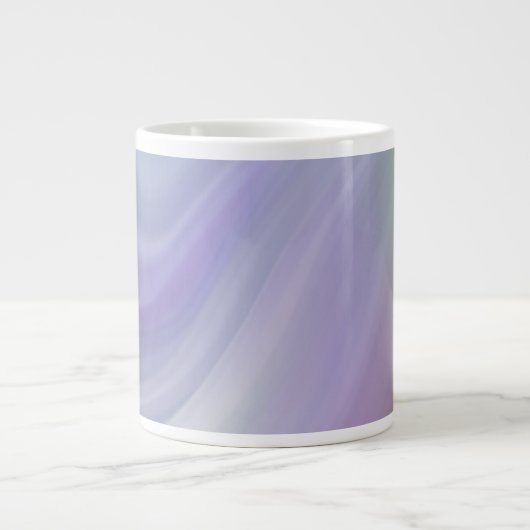 Blue Gradient Wavy Pattern Grote Koffiekop (Voorkant)