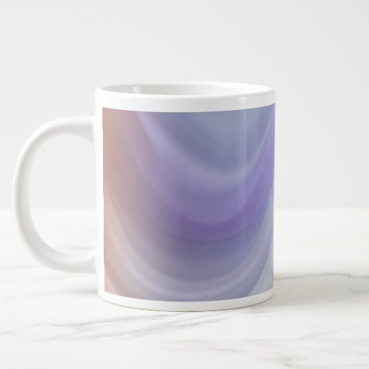 Blue Gradient Wavy Pattern Grote Koffiekop (Links)