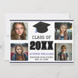 Blue Graduation  Announcement Aankondiging