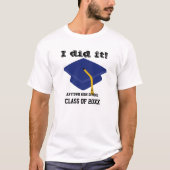 Blue Graduation Cap Acplementation T Shirt (Voorkant)