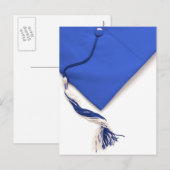 Blue Graduation Cap en Tassel Briefkaart (Voorkant / Achterkant)