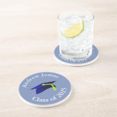 Blue Graduation Cap - Klasse van 2025 -jouw naam Zandsteen Onderzetter (Zijkant)