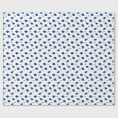 Blue Graduation Cap Toss Cadeaupapier (Vlak)