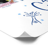 Blue Graduation K–12 Photo Collage Doodles White Poster (Hoek)