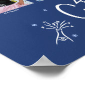 Blue Graduation K–12 Photo Collage White Doodles Poster (Hoek)