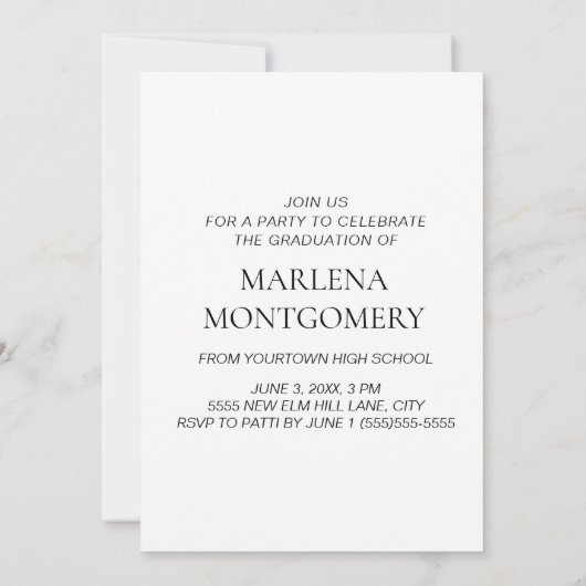 Blue Graduation Party 3 Foto Elegant Script Kaart (Achterkant)