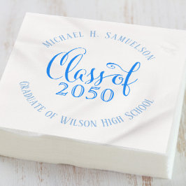 Blue Graduation Party Classic Custom Servet