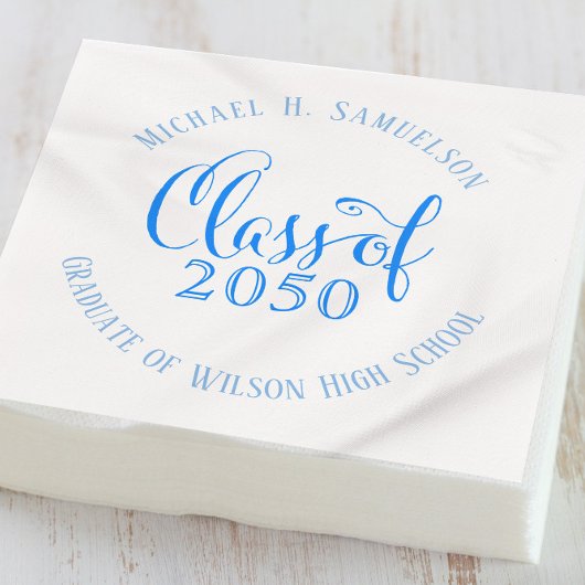 Blue Graduation Party Classic Custom Servet