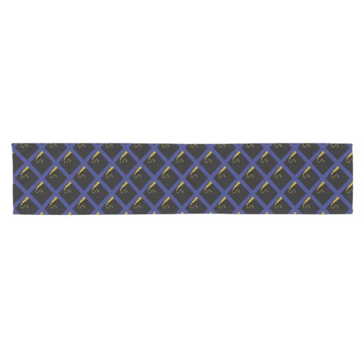 Blue Graduation Party Short Table Runner Korte Tafelloper (Horizontaal)