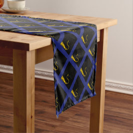 Blue Graduation Party Short Table Runner Korte Tafelloper