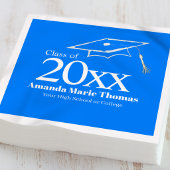 Blue Graduation Script Name Class Year Design  Servet