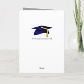 blue graducap in Silver - Gefeliciteerd Kaart (Achterkant)
