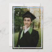 Blue Graduing Cap Cowboy Boot Arrangement Kaart (Achterkant)