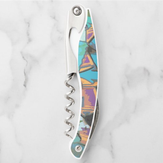 Blue Graffiti Design Kurkentrekker (Voorkant)