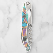 Blue Graffiti Design Kurkentrekker (Achterkant)