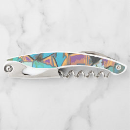 Blue Graffiti Design Kurkentrekker