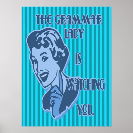 Blue Grammar Lady Posters bekijken (Voorkant)