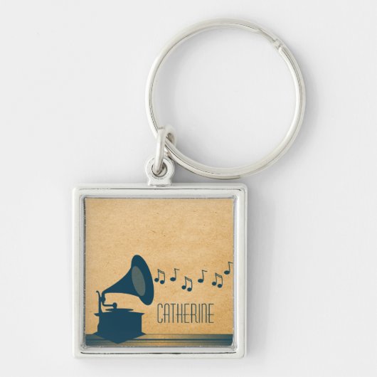 Blue Gramophone Premium Sleutelhanger (Voorkant)
