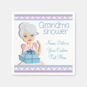 Blue Grandma Baby shower Party Napkins Servetten