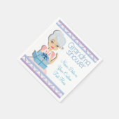 Blue Grandma Baby shower Party Napkins Servetten (Hoek)