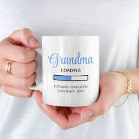 Blue Grandma Loading Pregnancy Announge