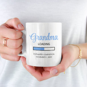 Blue Grandma Loading Pregnancy Announge Koffiemok