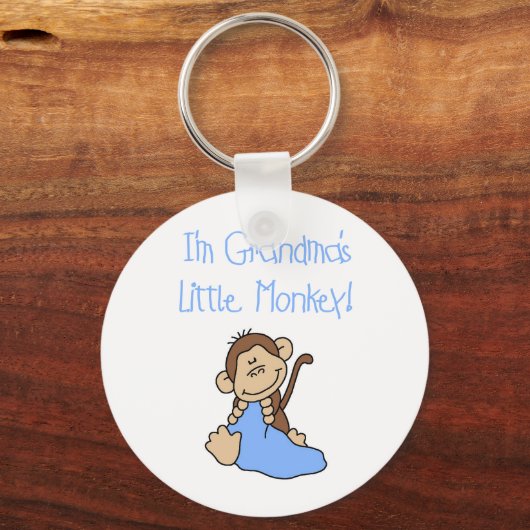 Blue Grandmas Little Monkey Sleutelhanger (Voorkant)