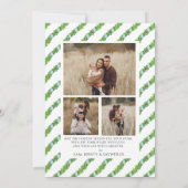 Blue Grandmillennial Family Photo Christmas Card Kaart (Achterkant)